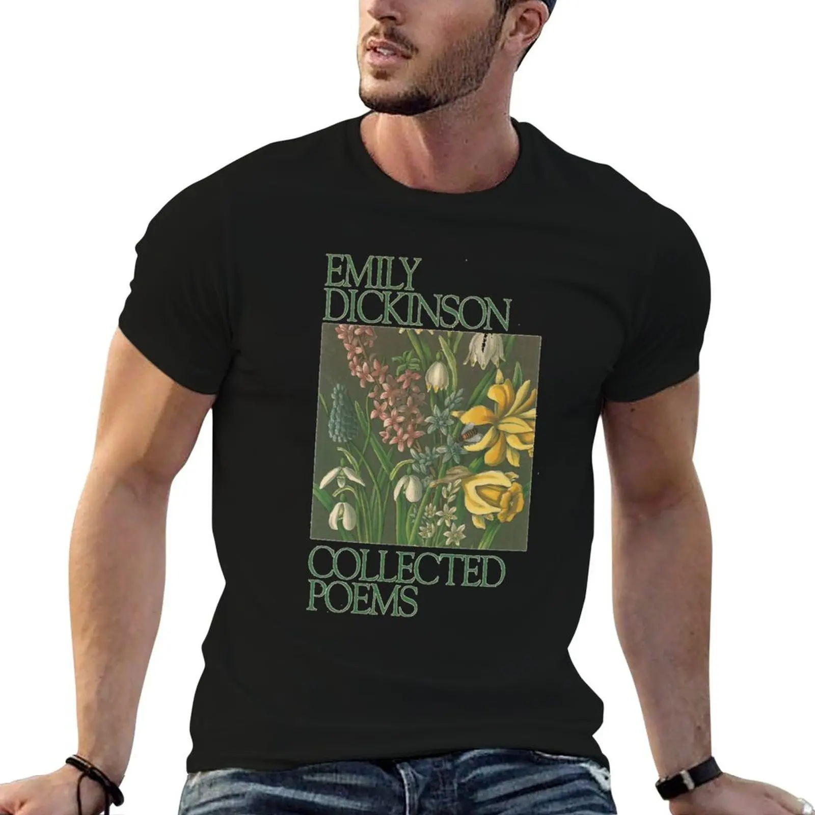 Emily Dickinson - Collected Poems T-Shirt summer tops vintage men graphic t shirts