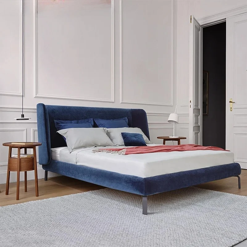 

fabric soft bed 1.8 meters leather modern simple master bedroom double bed