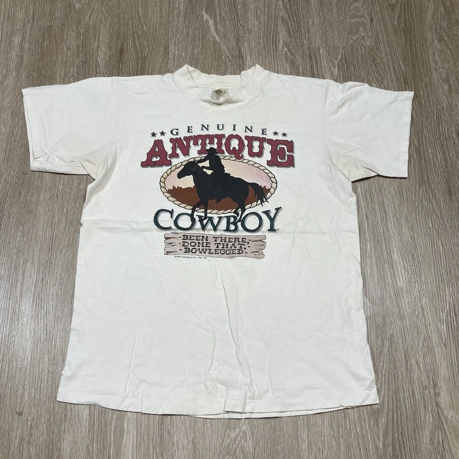 Antique Cowboy Shirt Large Vintage 90s 00s Been There Done That Bowlegged Tee