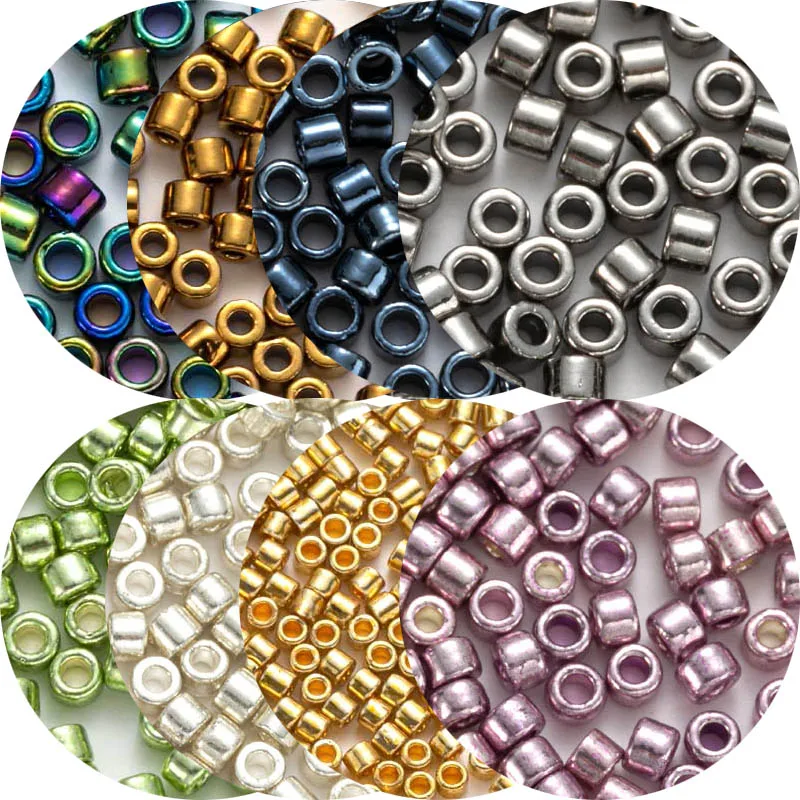 Japanes  Glass  Beads Metallic Colours Bagged 2MM Glass Loose Bead 10g/20g/30g For DIY Bracelet Handmade Creativity Craft Making