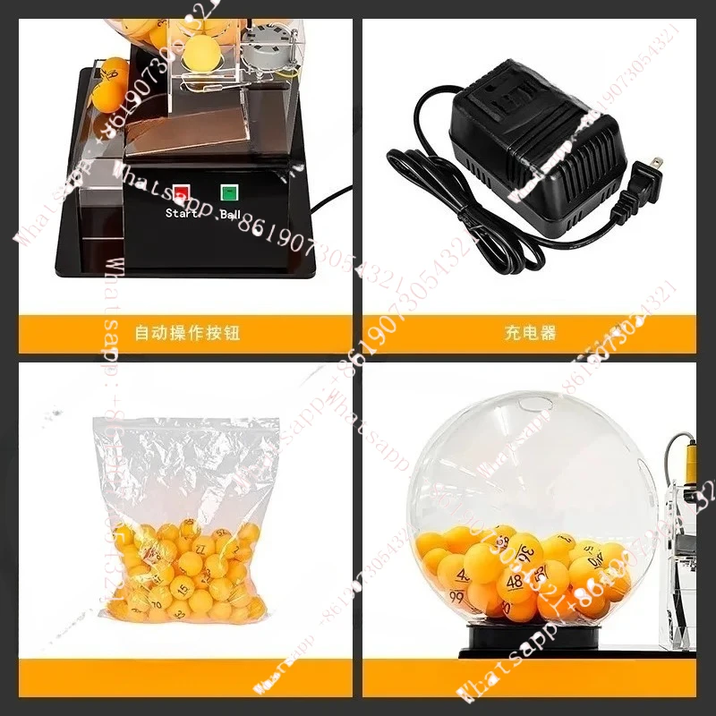 Electric Lottery Ball Machine – Automatic Bingo Ball Drawer  Transparent acrylic design for a clear view of the drawing process