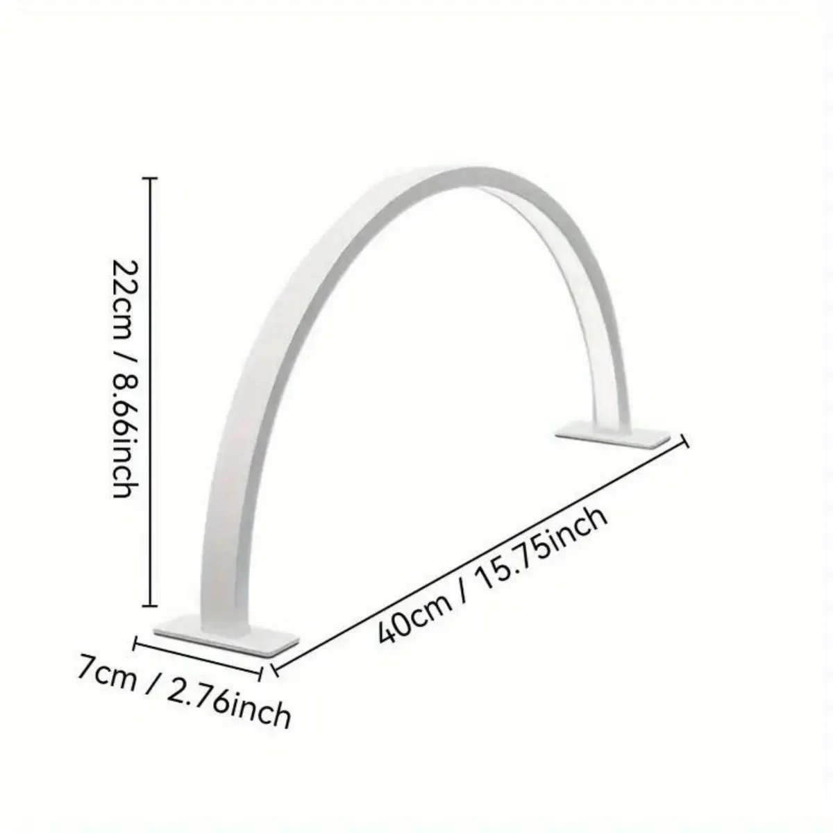 1 PC semi-circular LED nail light, USB plug in, three color+unlimited dimming, suitable for nail art