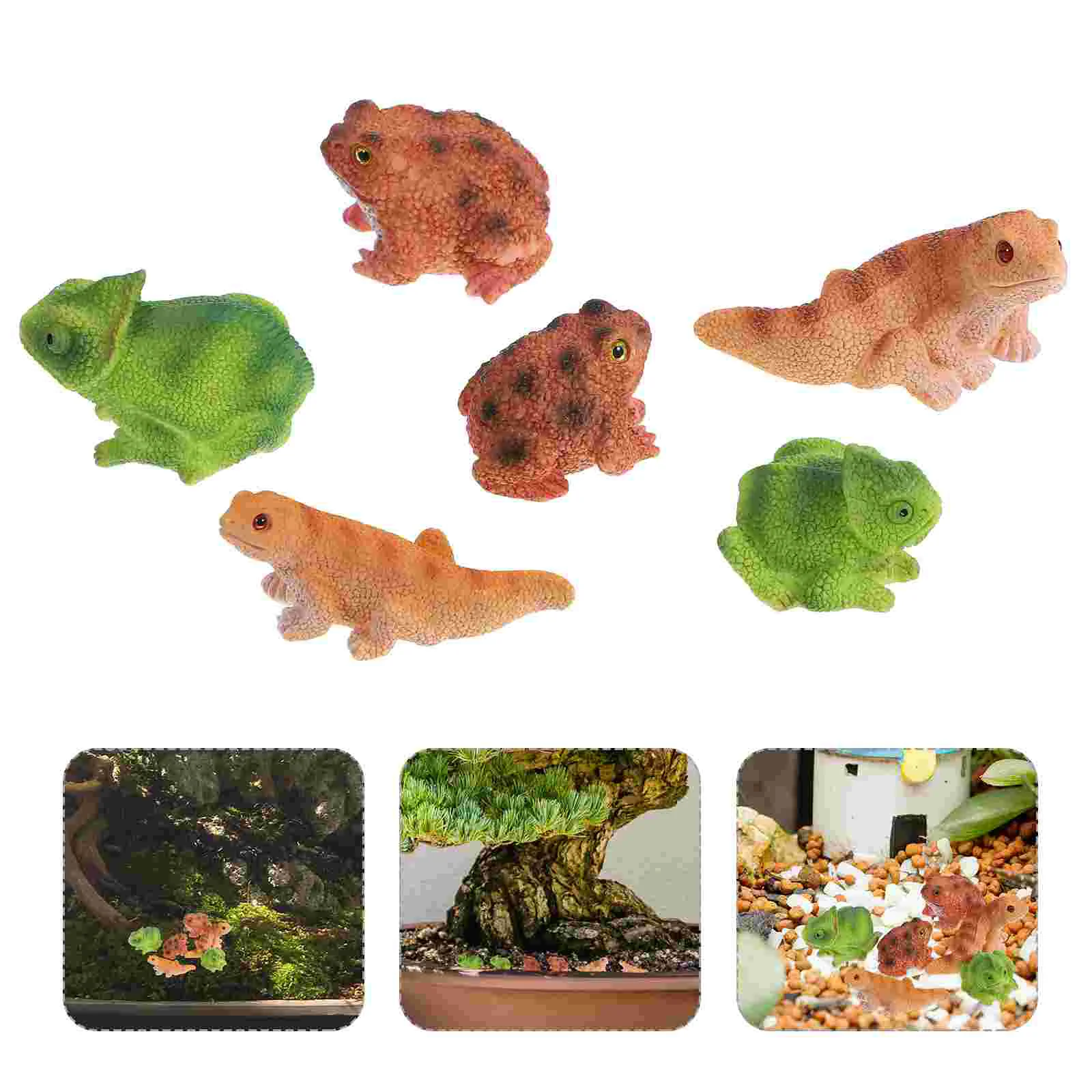 Micro Landscape Animals Mini Garden Tiny Statues Figurines Decor Figure Ornament Miniatures Adorn Sand Table Frog