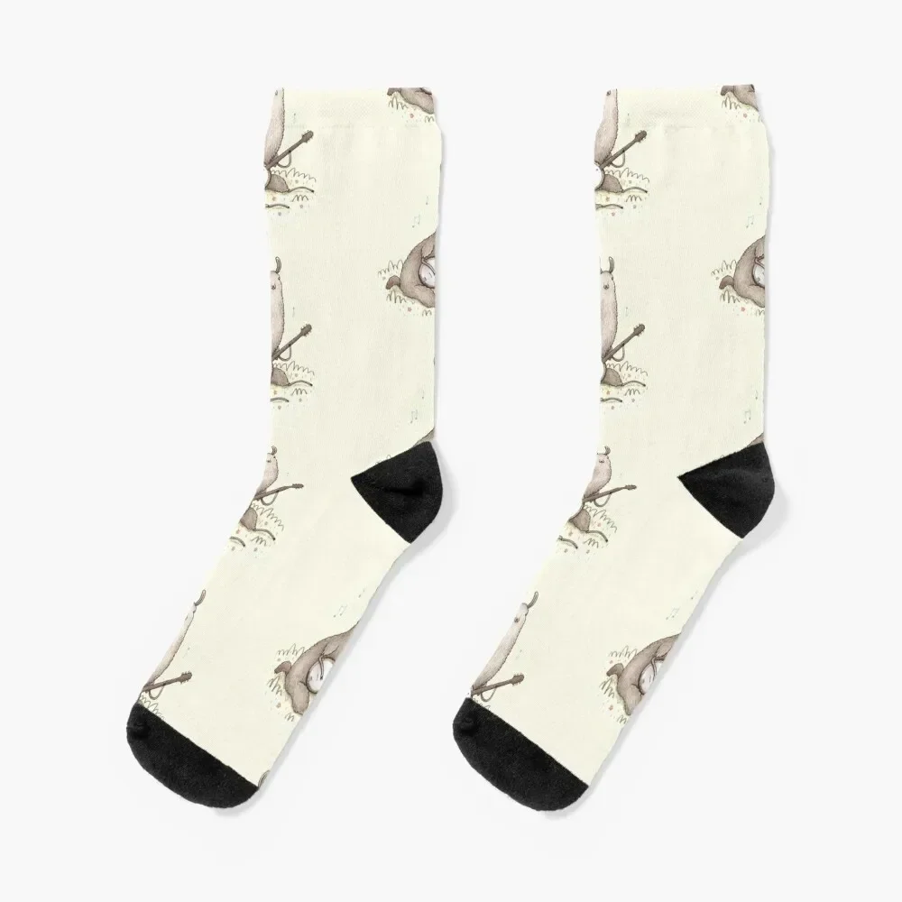 

Banjo Llama Socks Thermal man winter golf Socks Male Women's