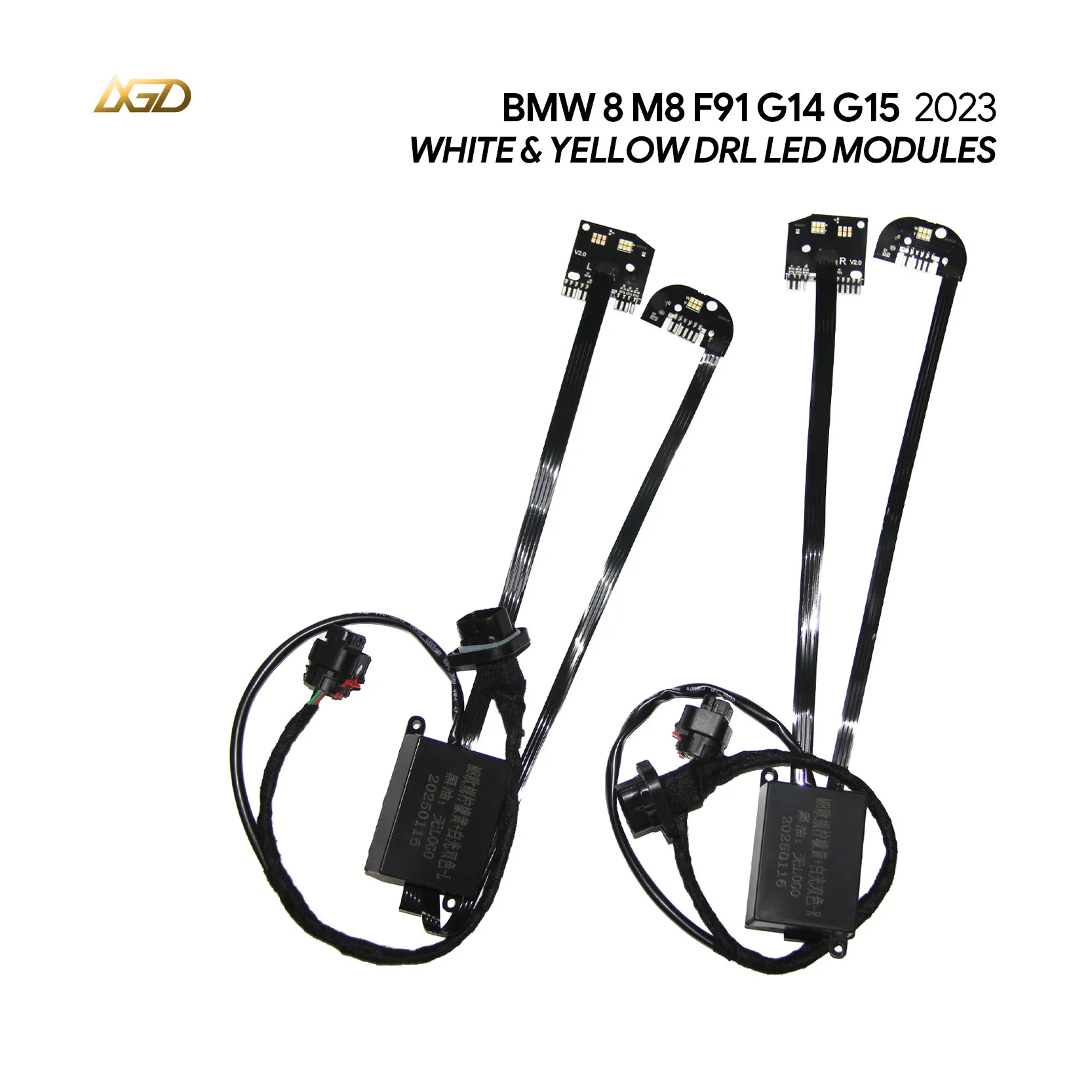 

CSL Yellow&White Headlight DRL Modules For 2019-2023 BMW 8 Series M8 G14 G15 F91 F92 G16 840i M850i EU Version