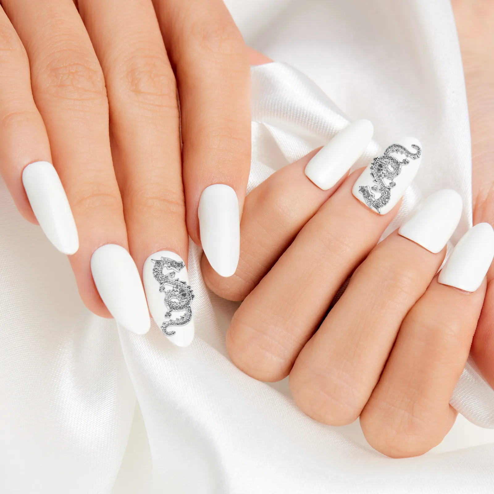 

10 шт. креативных металлических украшений для ногтей в стиле дракона, маленькие декоративные элементы для маникюра, стразы для женских ногтей