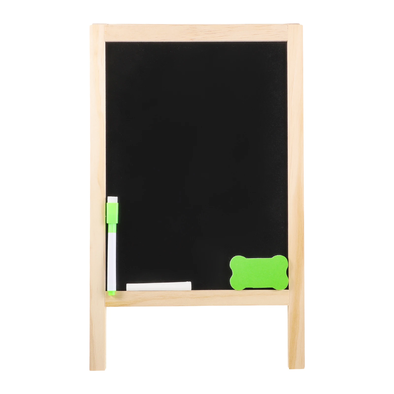 

Wooden Message Board Mini Double-sided Chalkboards Blackboard Signs Tags Tabletop Colors Magnetic Wall Child Easel Decor