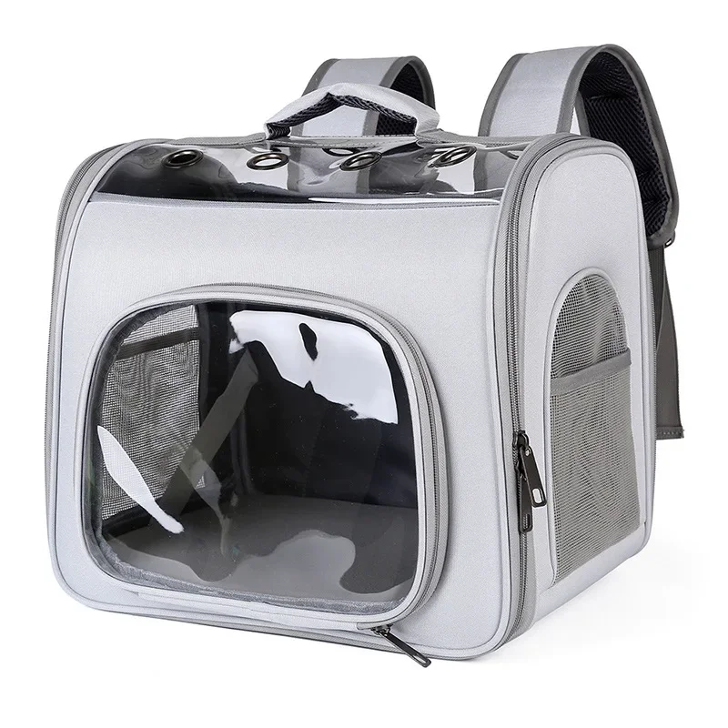 Imagem -02 - Respirável Pet Transportadora Mochila Cápsula Transparente Grande Capacidade Cachorro Gatinho Pássaro Viagem