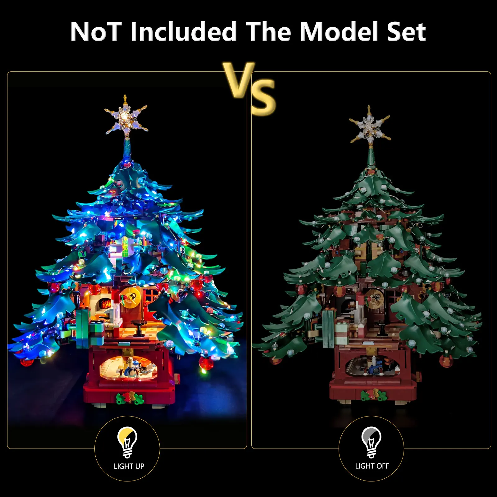 LED Lighting Kit Compatible with Lego 41843  Christmas Tree (NOT Include Model Bricks)