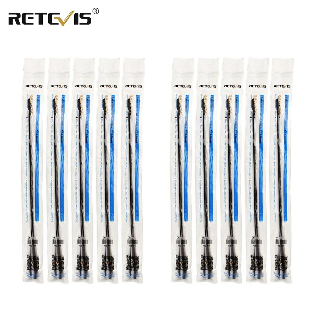 10pcs Wholesale Retevis RHD-771 Antenna SMA-M VHF UHF Walkie Talkie Antenna For Yaesu Retevis RT3S RT3 RT1RT81 For TYT MD-380