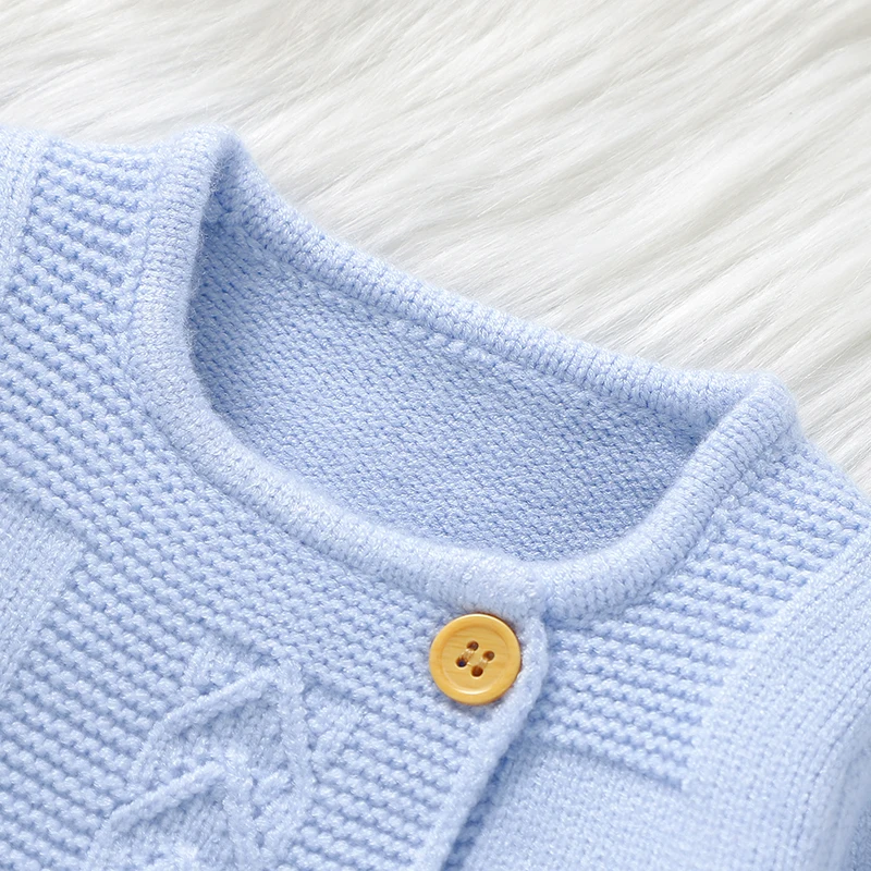 Baby Clothes Set Knit Newborn Girl Boy Long Sleeve Pullover Pants 2PC Fashion Solid Warm Infant Sweater Trousers Leggings Autumn