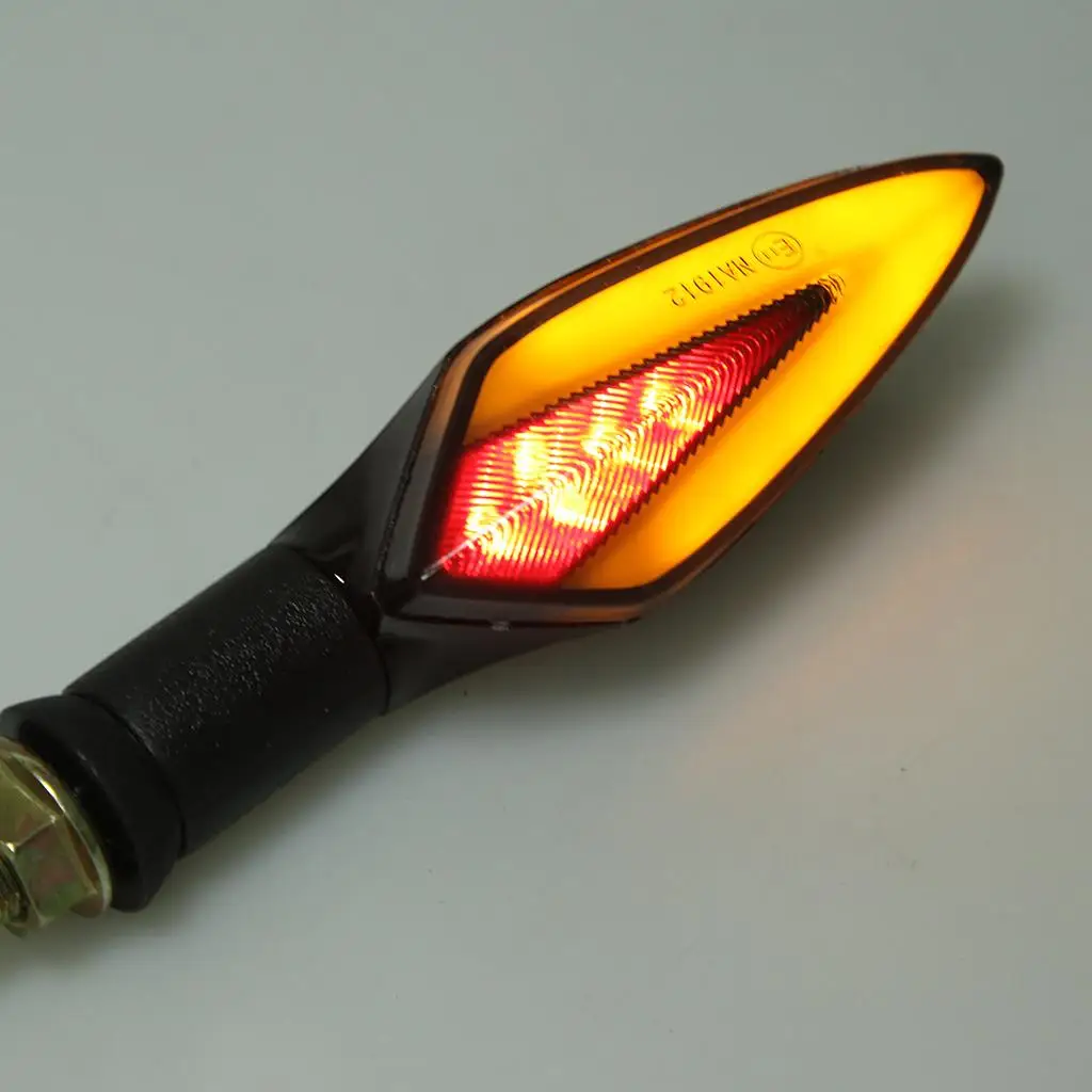 Amber LED Motorcycle Turning Signal Light Waterproof Plastic Indicator Lamp for Motorcycles Equipment Custom Rear Front