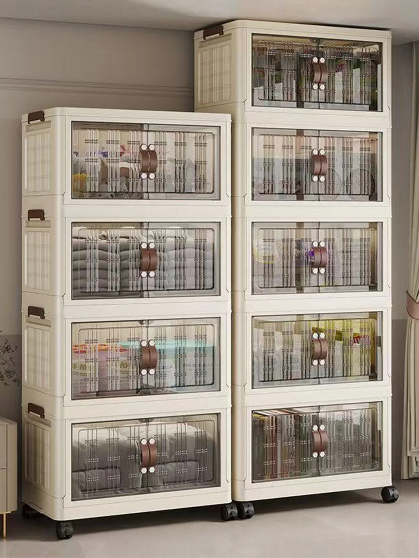 Large Capacity Multifunction Folding Storage Cabinet Dustproof Wardrobe Easy-to-Install Storage Boxes