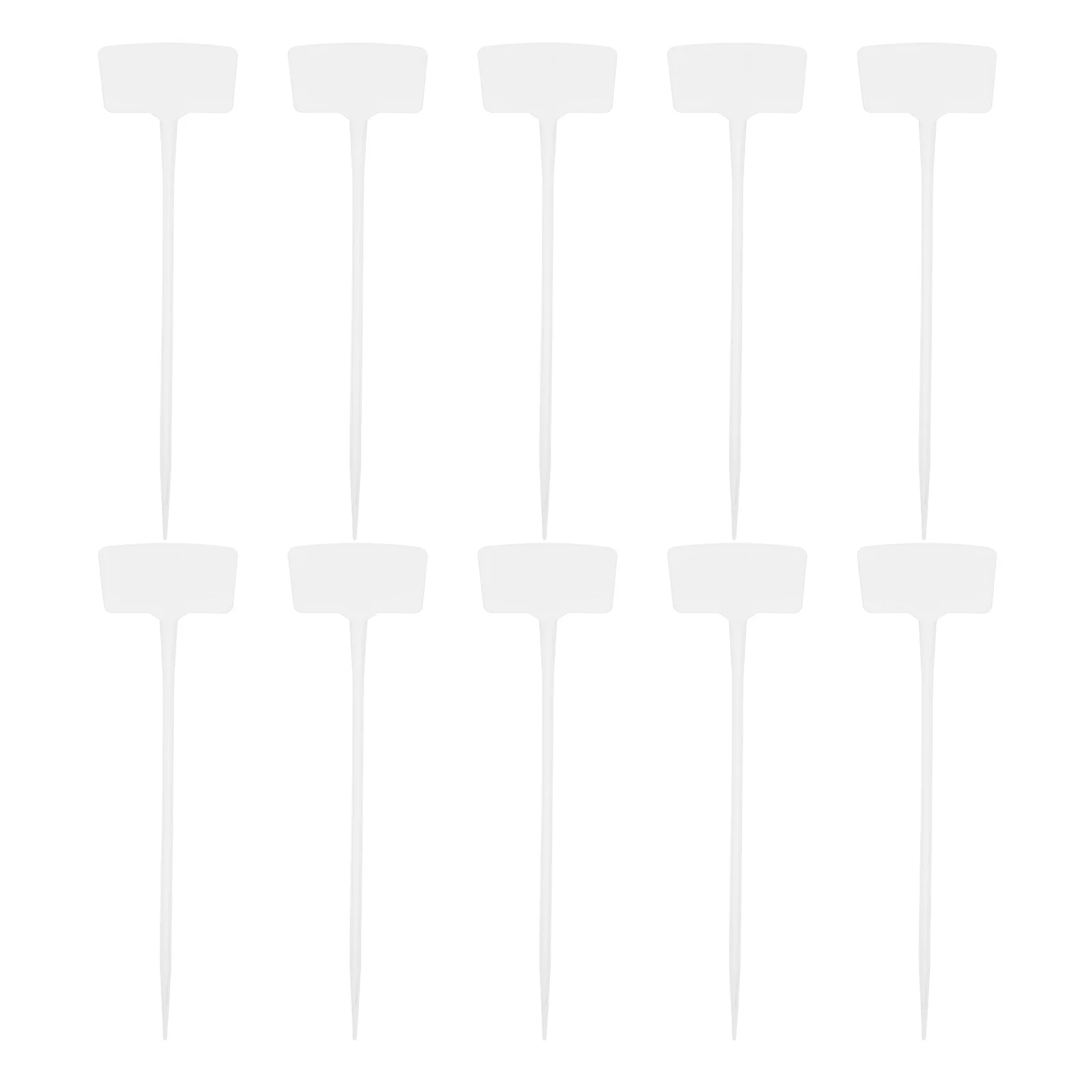 

10pcs Plant Labels 40cm Stakes Elegant Shape Weather Resistant Garden Signs Portable Markers Plastic Tags Gardening