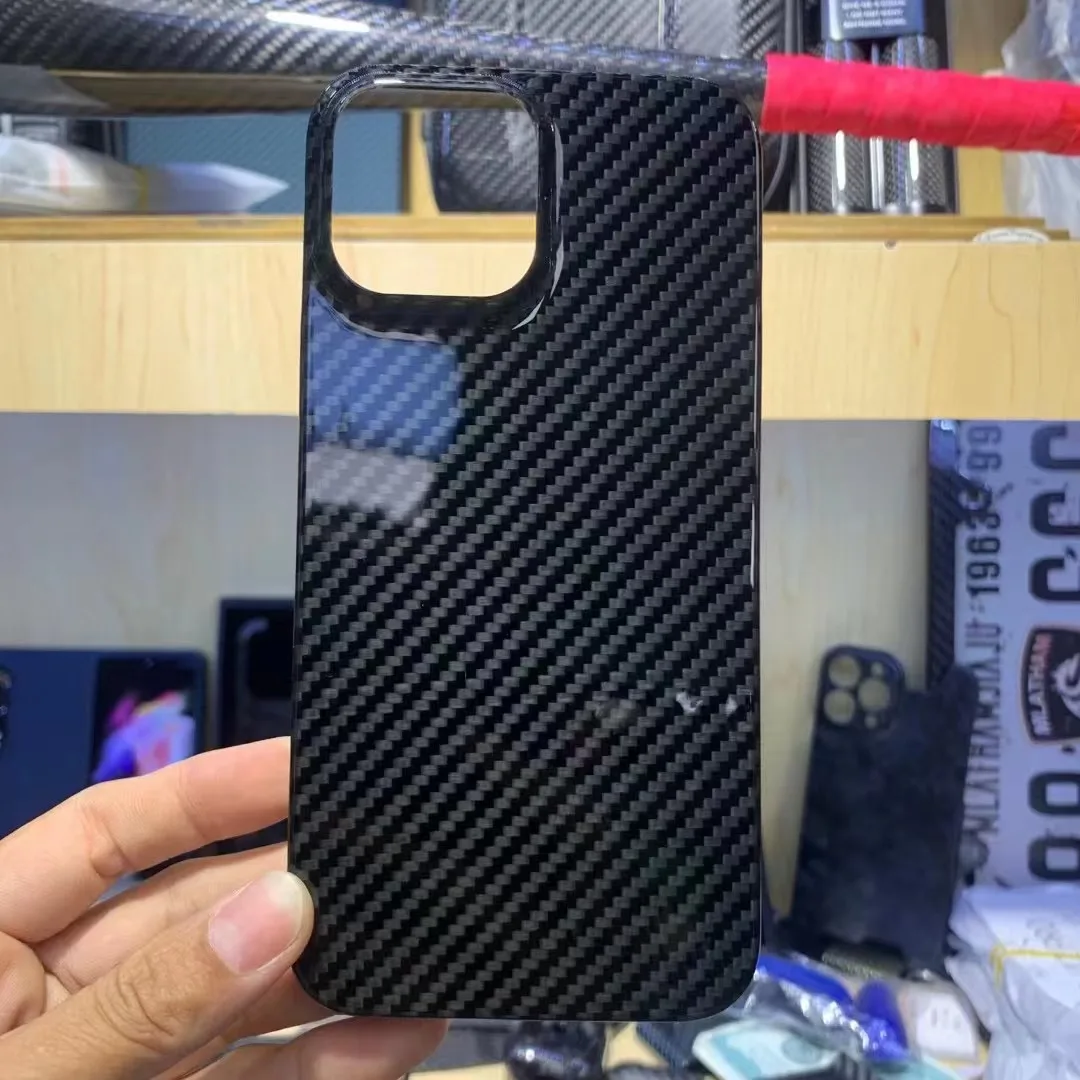 

Чехол из чистого углеродного волокна для телефона iPhone 13 Pro Max, глянцевый ультратонкий защитный чехол из арамидного волокна для iphone 13 Mini