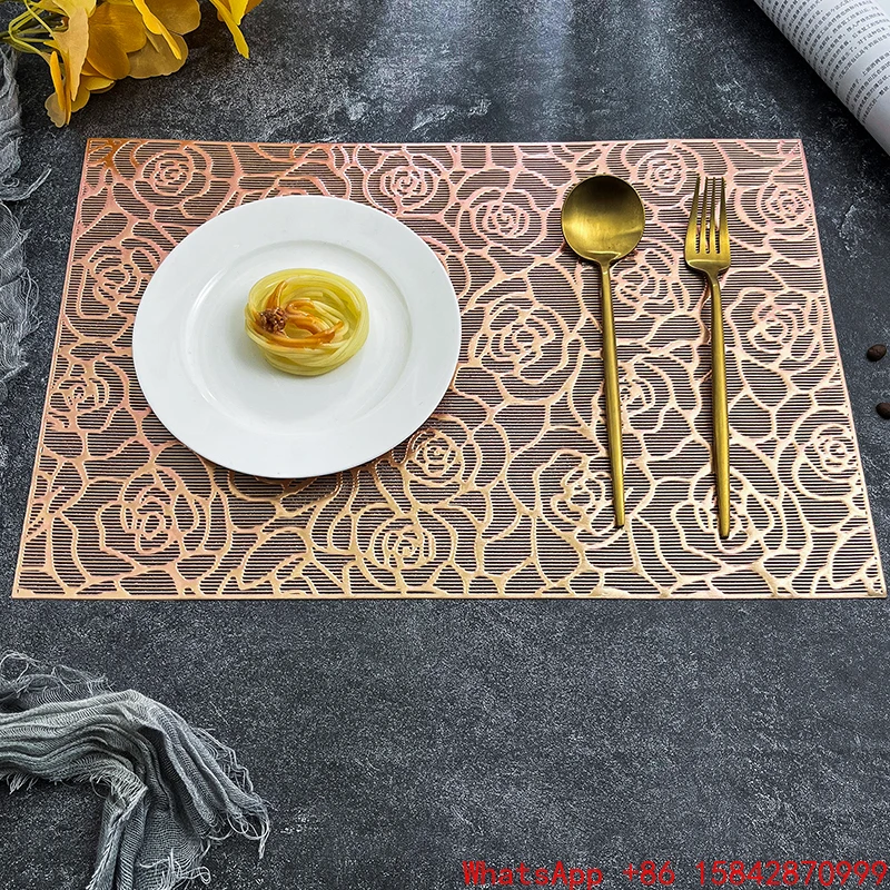 

Высококачественный прямоугольный коврик для обеденного стола в виде розы