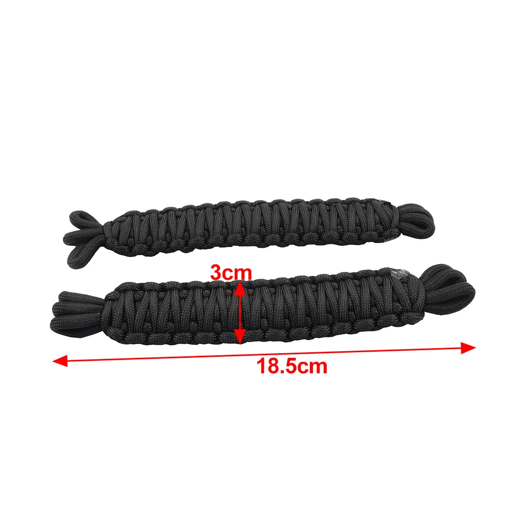 2PCS Exterior Heavy Duty Door Limiting Straps For Jeep Wrangler JL JK TJ LJ YJ CJ 1976-2021 Polyester Fabrics Black