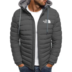 Windproof Hooded Men's Jacket, Warm, Casual and Comfortable Parka Jacket, Outdoor Zipper Jacket, Street Fashion, Camping, Winter