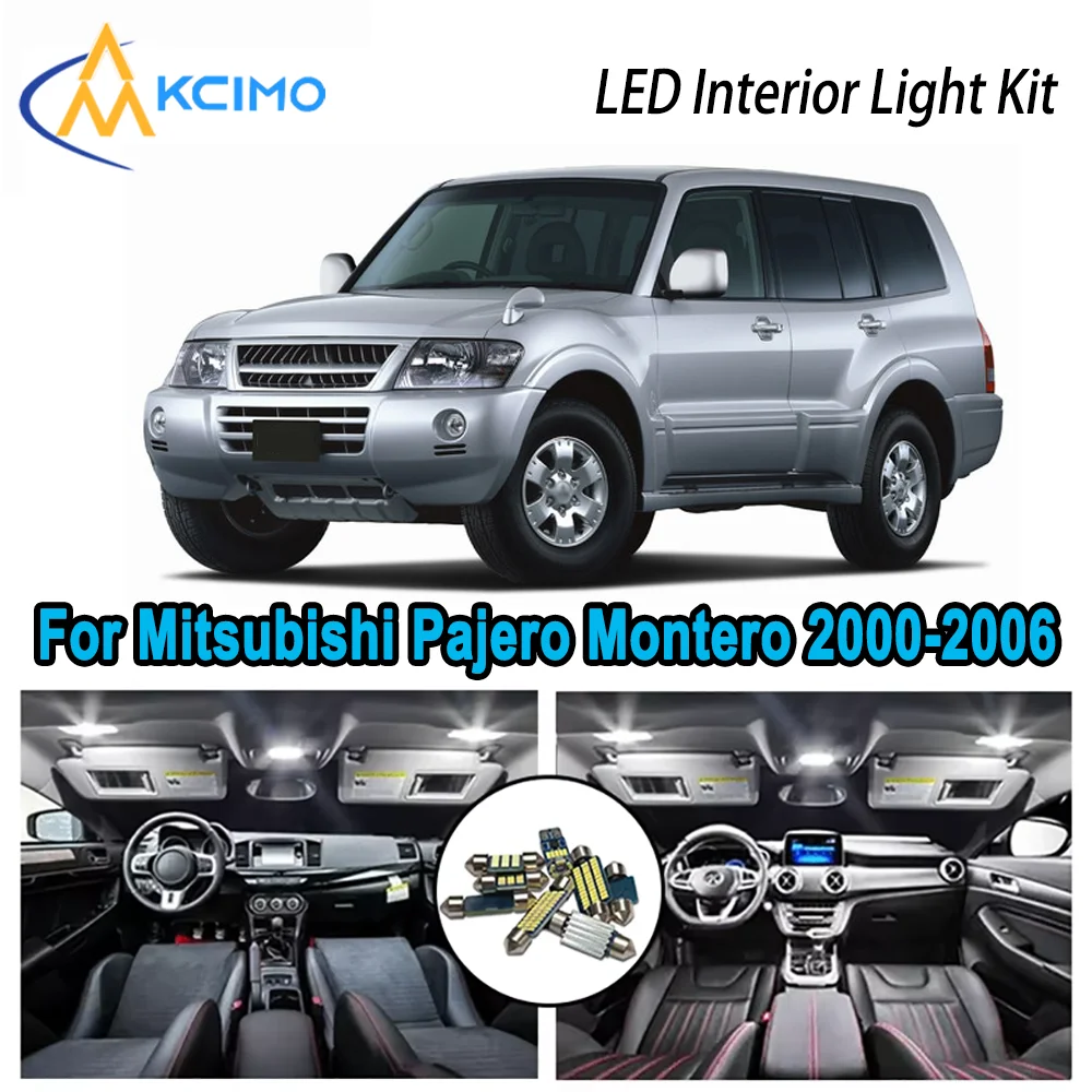 

High-Quality LED Interior Kit for Mitsubishi Pajero Montero Shogun 3 2000-2006 2001 Error-Free Dome Map Trunk Automotive Lamps