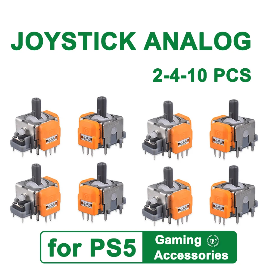 2/4/10 Stück Hall-Effekt-Joysticks für PS5-Controller, 3D-Analogsensor-Rad-Thumbsticks als Ersatz für PlayStation 5-Controller-Gaming-Zubehör