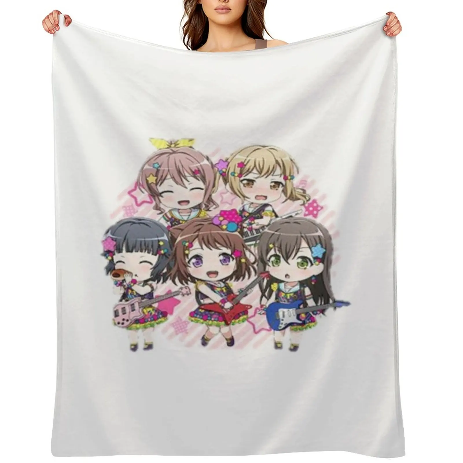 

BanG Dream! Poppin Dream! Throw Blanket Sofa Throw Decorative Throw Summer Soft Blankets