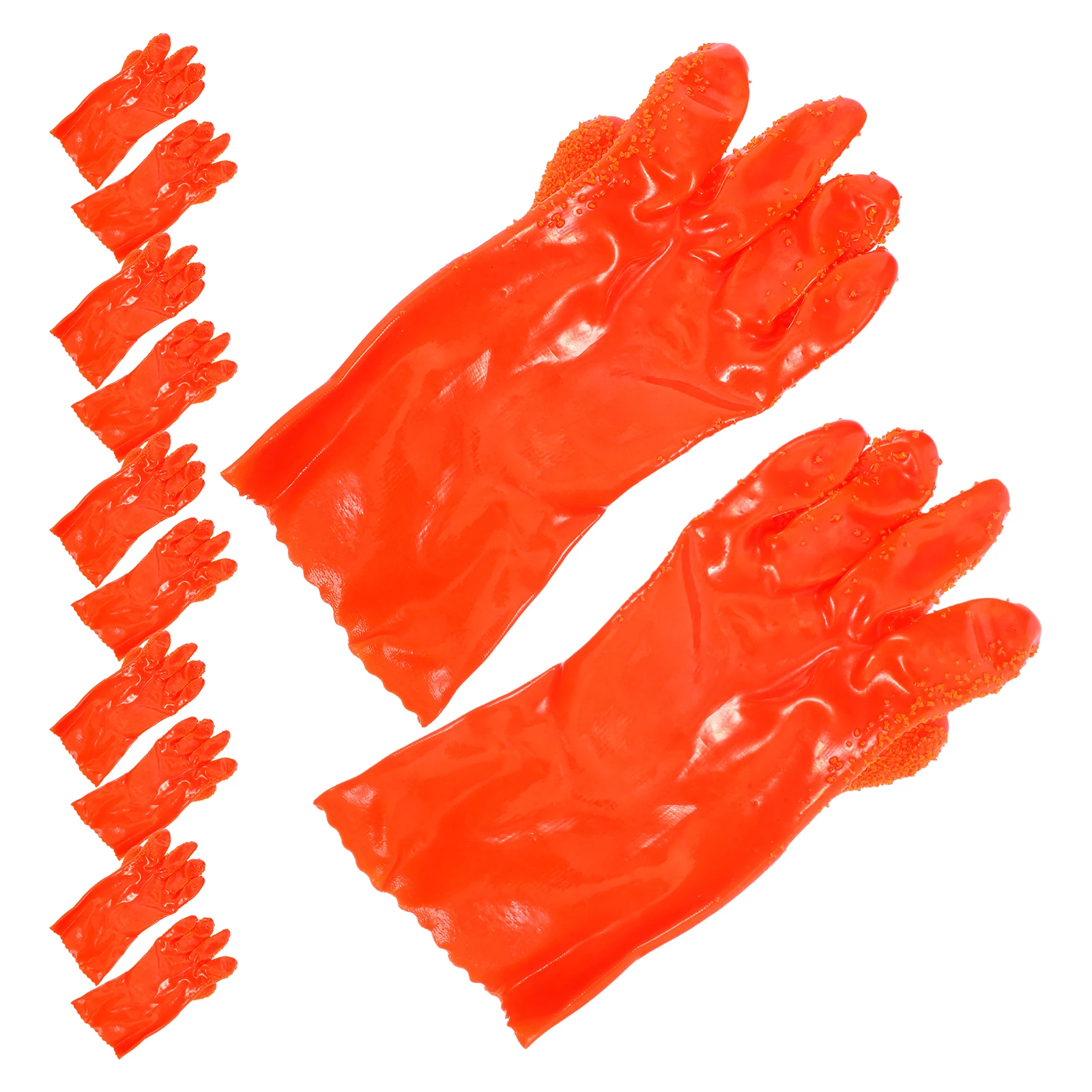 

6Pairs Pipe Cleaning Gloves Sewer Heavy Duty Rubber Waterproof Non Slip Flexible Snake Gloves for Plumbing Plumbing Tools