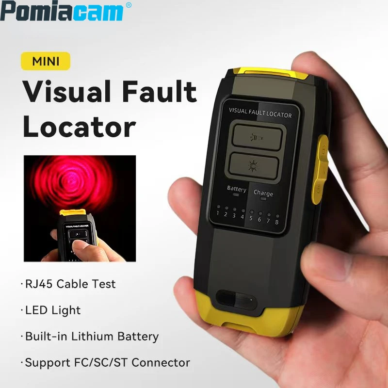 

FWV 03 LED Light Mini Visual Fault Locator Optic Fiber Cable Tester FC/SC/ST Connector RJ45 Cable Test Optical Red Laser VFL LCD