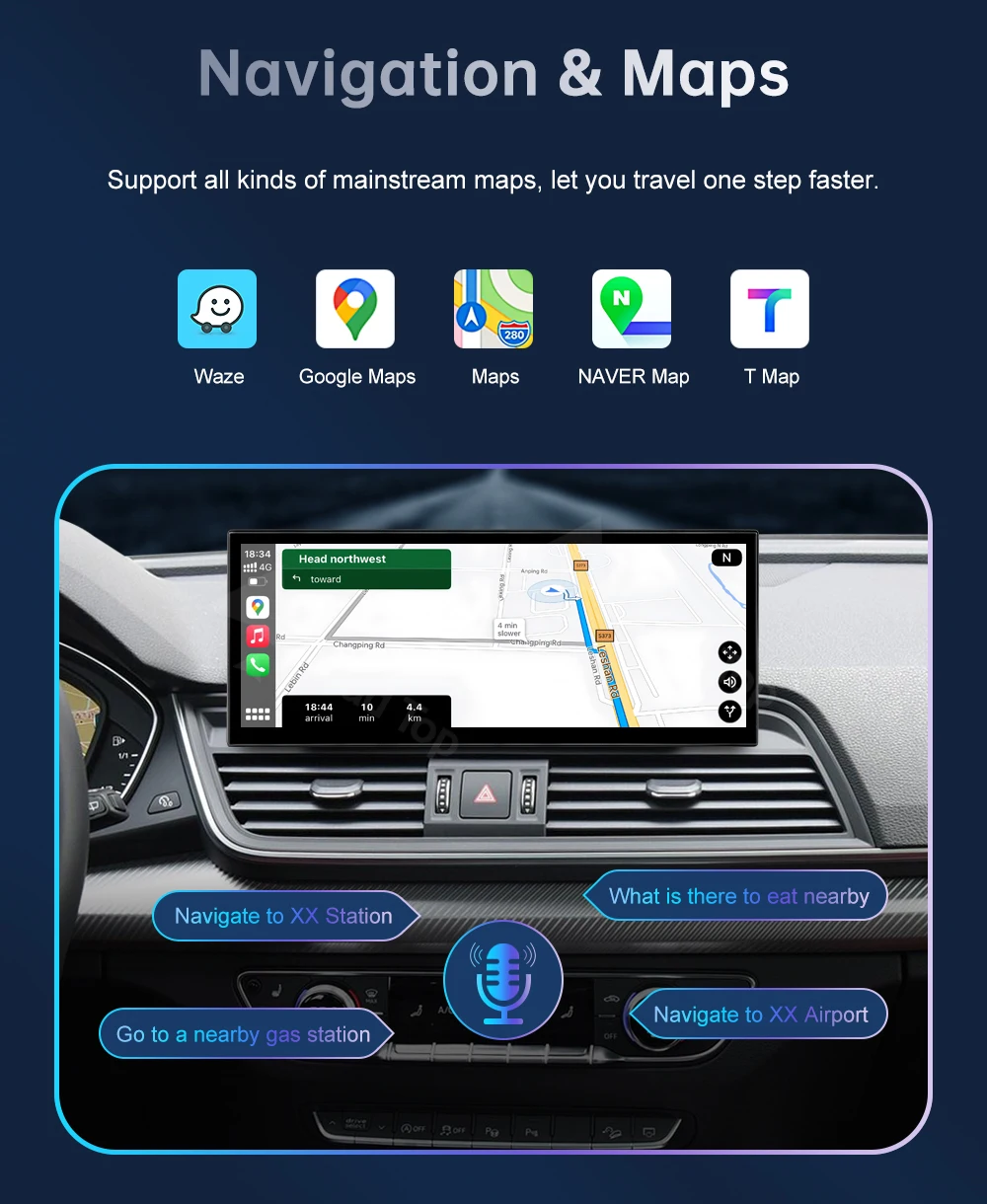 12,3 Zoll Multimedia-Display-Touchscreen für Audi Q5 MIB 2018-2019 Airplay Miracast Funktion Wireless Carplay Android Auto – Detail 10
