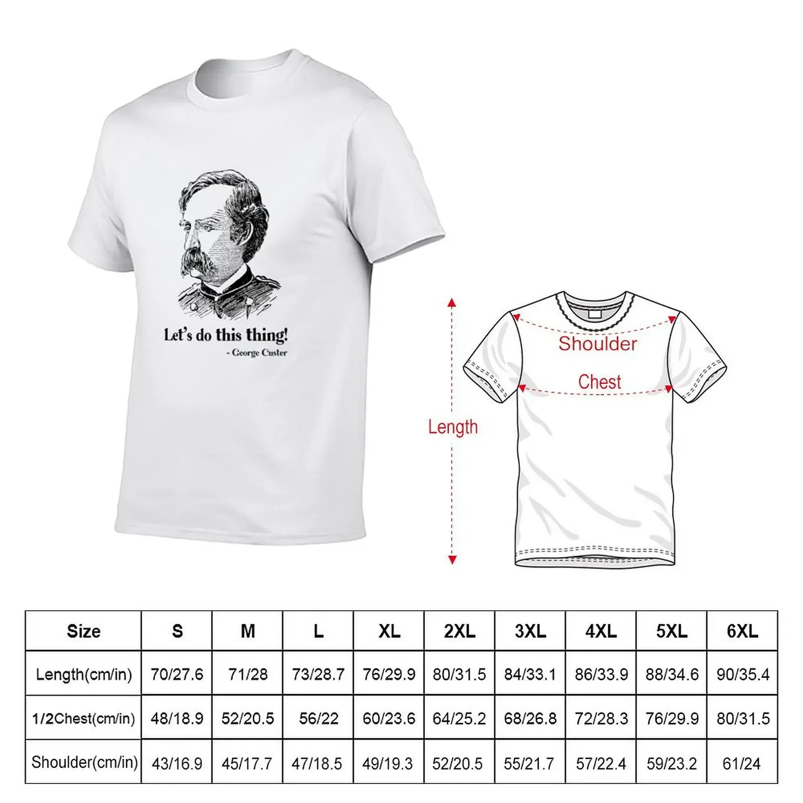 General George Custer Battle of Little Bighorn T-shirt sweat anime quick-drying heavyweights men workout shirt