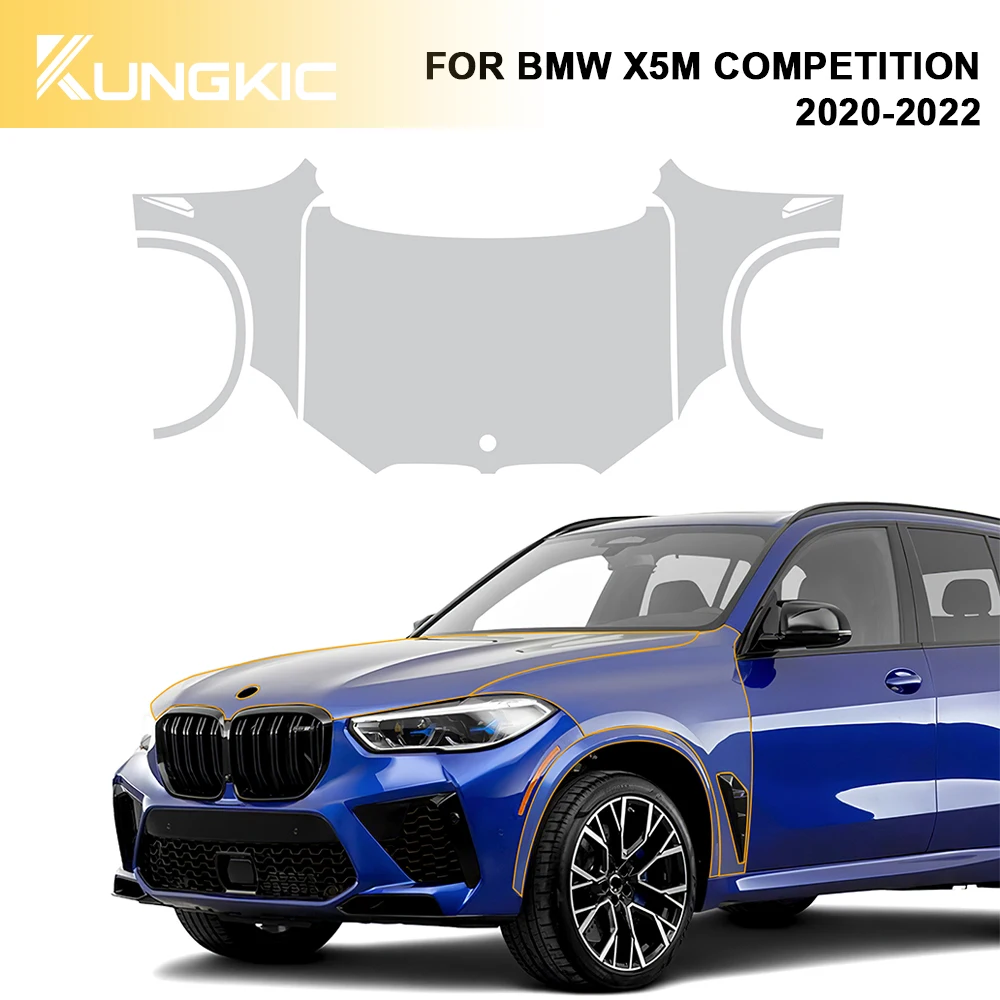 Original Car Body Sticker Tpu Film Hood PPF Paint Protection Film for BMW X5 M COMPETITION Transpare Film Anti Scratch Resistant