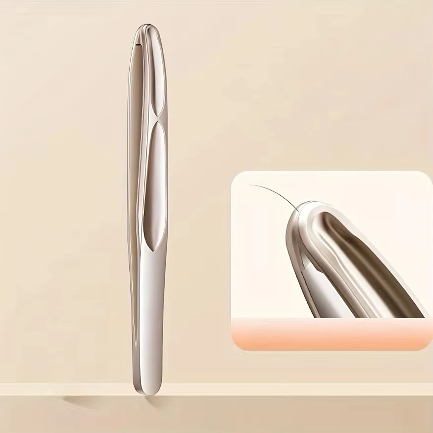 Precision Stainless Steel Eyebrow Clippers Gentle round Head Tweezers with Light Design for Beard And Mustache