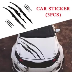 Monster Claw Car Hood Sticker Creative DIY Reflective Stickers Devil Paw Scratches Stripe Decal Stickers Cross Car Decoration