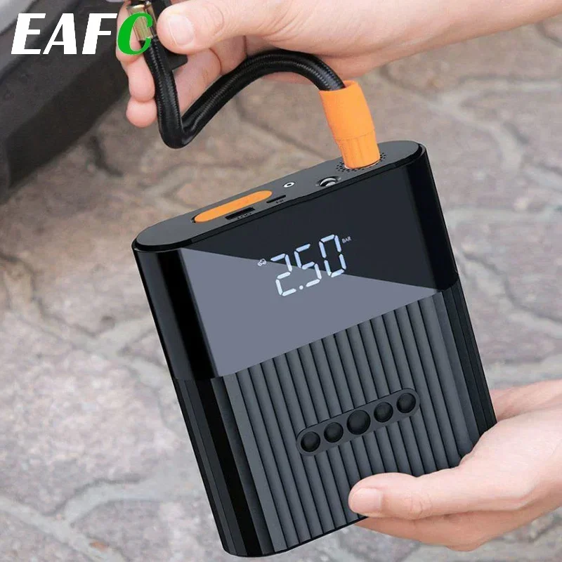 EAFC 4 In1 Jump Starter 8000mAh Power Bank 150PSI Pump Air Compressor 600A Emergency Battery Boost 12V Digital Tire Inflator