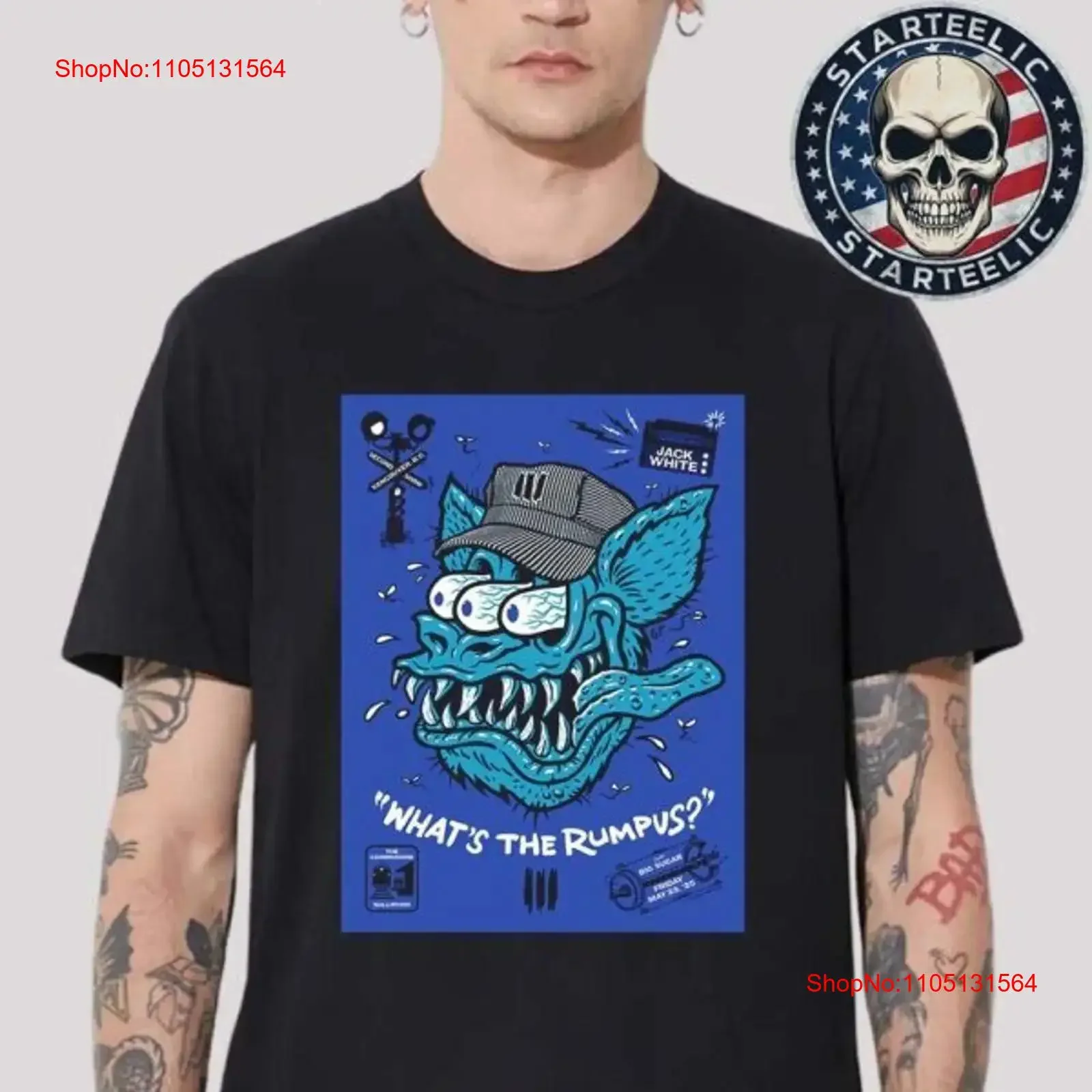 جاك وايت الليلة ملصق العرض الثاني في 23 مايو 2025 تي شيرت عتيق مغسول مريح متعدد الاستخدامات جرافيك قابل للتنفس