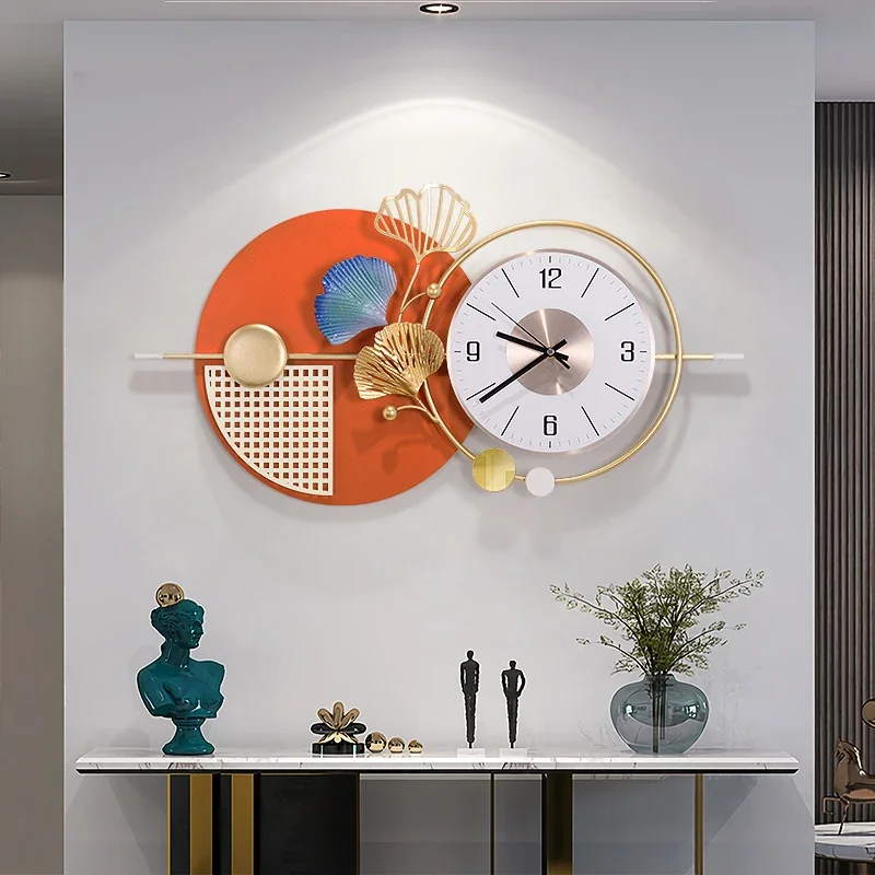 Oversized Minimalist Wall Clock Needles Roundluxury Silent Large 3d Wall Clock Modern Dining Room Reloj Pared Decoration Home