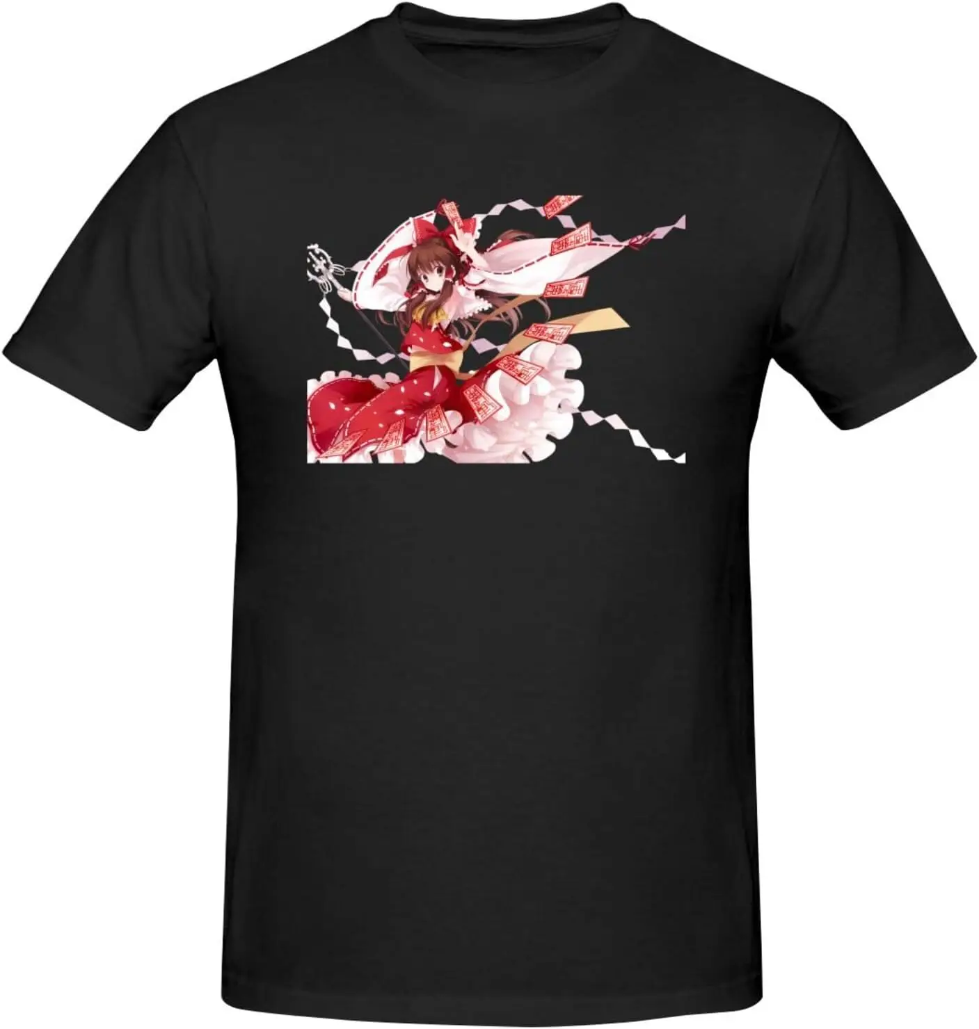 

Touhou Anime Project Shirt Men's Custom Breathable Cotton Short-Sleeved Tshirt Fashion Crew Neck Tees Tops Black