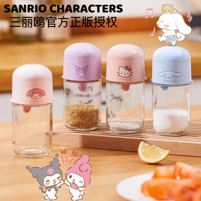 سانريو لطيف زجاجة توابل كورومي سينامورول المطبخ تخزين المعبأة في زجاجات الختم المنزلية التوابل خزان الزجاج الملح جرة زجاجة الساخن #6