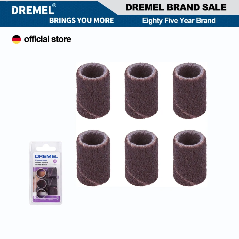 

Dremel 438 6 Pcs Sanding Drum Bands (6,4mm Grit 120) for Sanding Shaping and Smoothing Wood and Plastic Materials