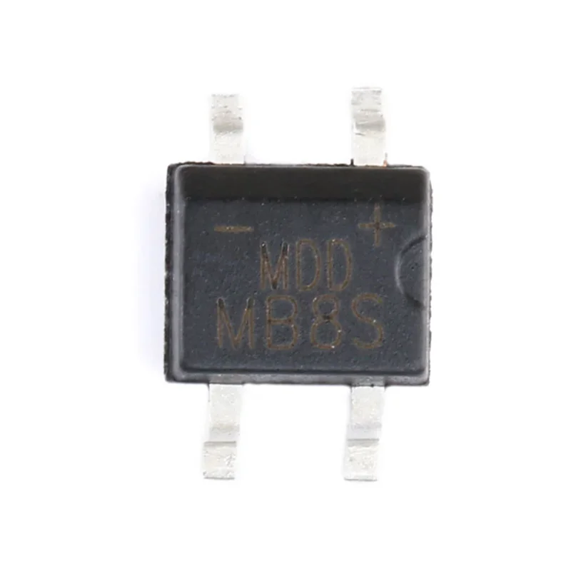 50PCS SMD MB8S 0.5/0.8A 800V Bridge Rectifier Single-phase Glass Passivation Rectifier