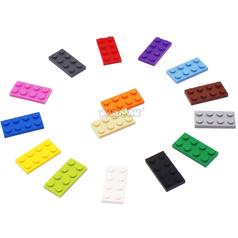 MARUMINE 2x4 Dots Base Plate 100PCS Building Blocks Bulk Parts Create Educational DIY MOC Bricks 3020 Compatible All Major Brand