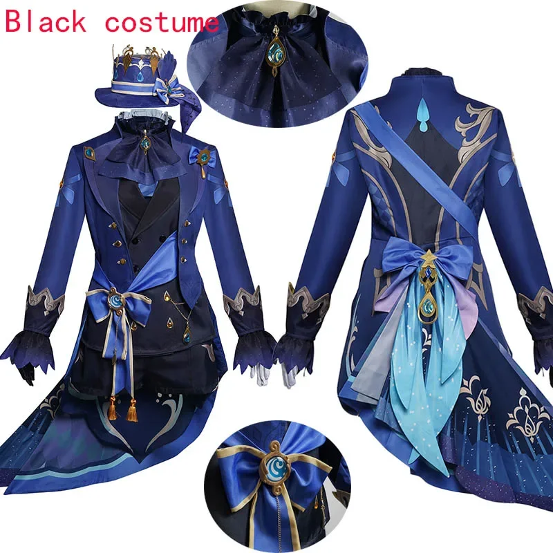 Furina Cosplay Costume Furina by Fontaine Focalors Cospaly Outfits with Hat For Anime Comic Con