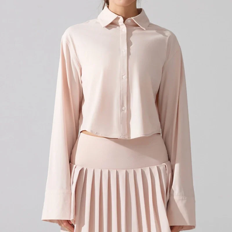 Long Sleeve Yoga Shirt Women Summer UPF50+ Sun Protection Outdoor Running Top Breathable Quick Dry Workout Blouse Sportswear