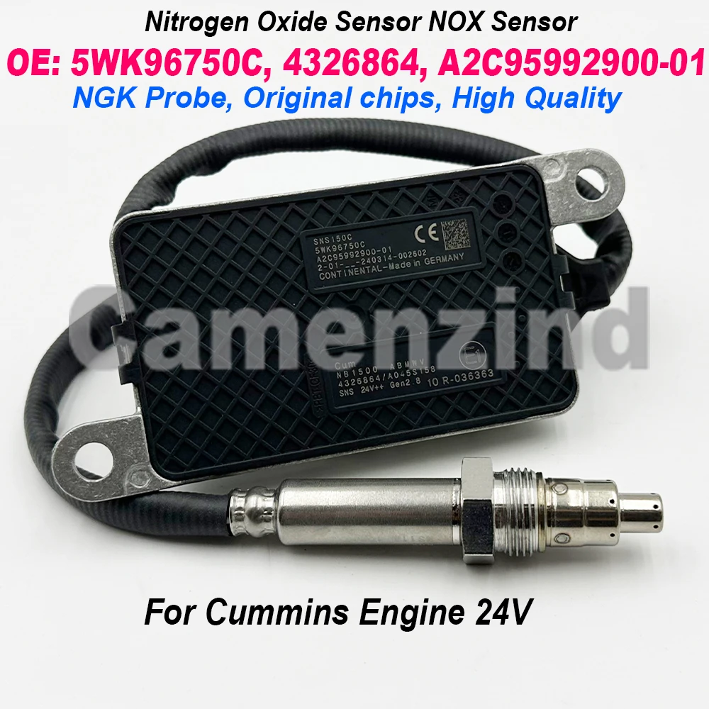 

5WK96750C 4326864 High Quality Chips For NGK Probe A2C95992900 Nitrogen Oxygen Nox Sensor 2872943 1710806 for Cummins 24V Truck