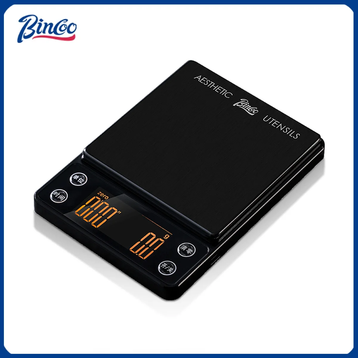 Bincoo Electronic Coffee Scale Portable Coffee Scale With Timer High Precision 3kg/0.1g g/ml/oz/lb Professional Kitchen Scales