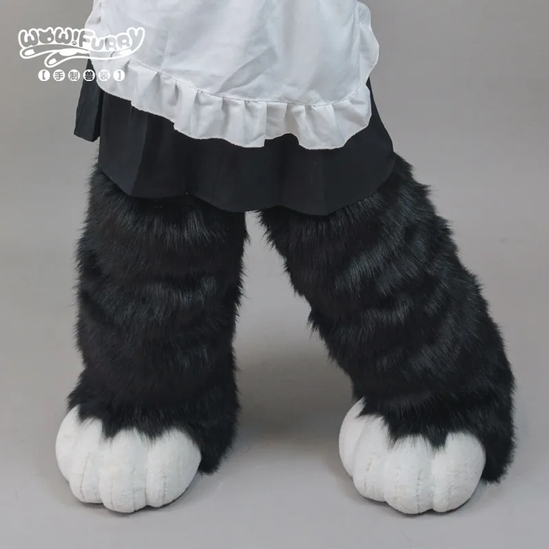 Custom Made Fursuit Partial Half Suits - Paw Sleeves Foot Extension Leg Covers