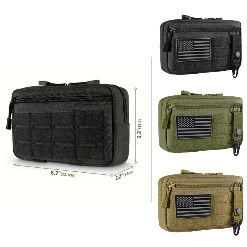 

Универсальный органайзер MOLLE – Горизонтальный тактический подсумок EDC с лазерной резкой для охотничьего снаряжения, модульная полевая сумка для хранения