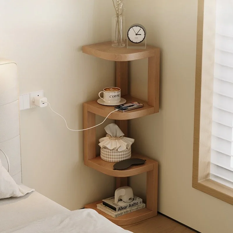 

Solid wood bedside table household bedroom bedside ultra-narrow crevice cabinet walnut wind does not take