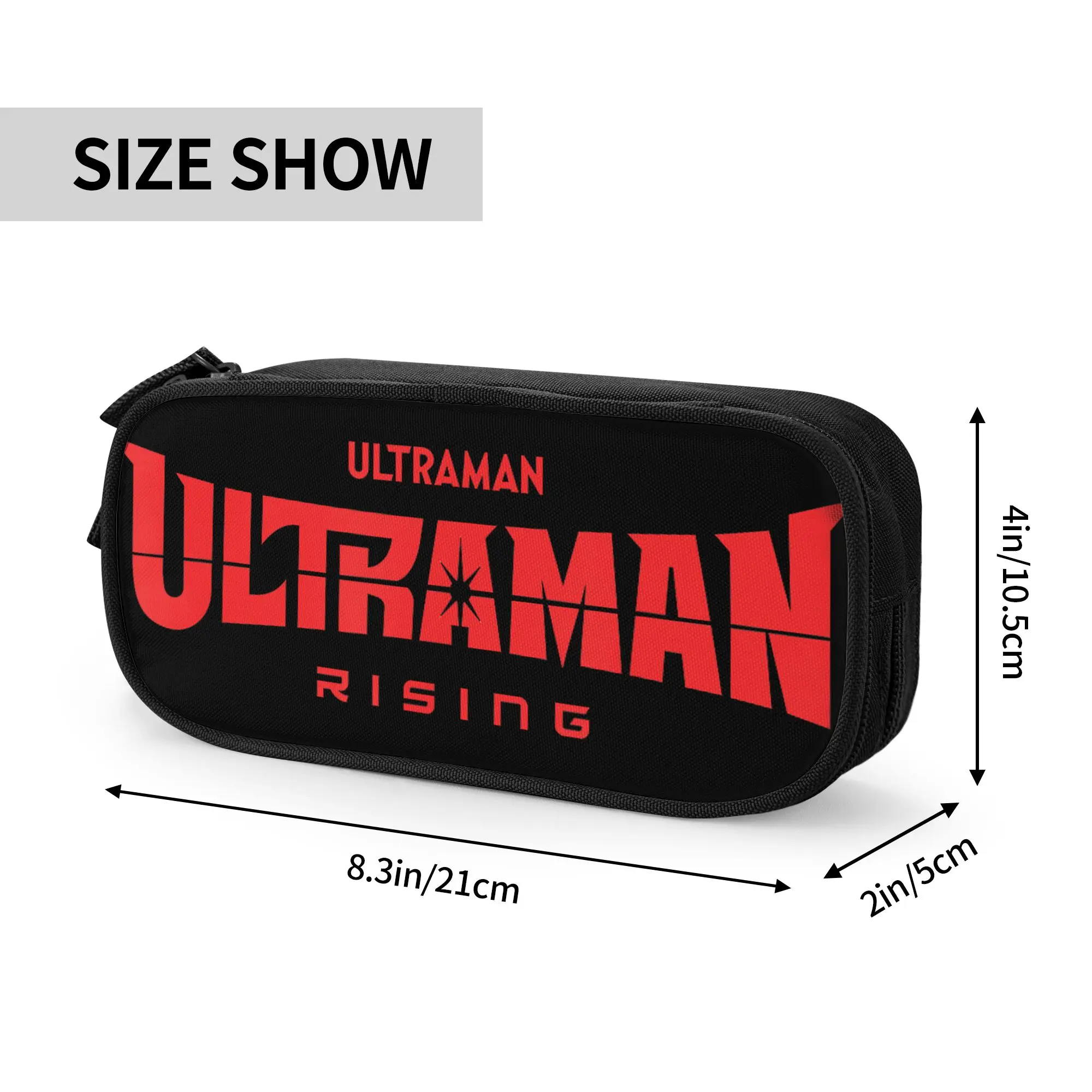 Large Capacity Bags for Child Cartoon ULTRAMAN  RISING   Title Logo  School Pencil Bag for Boys Gilrs Kids
