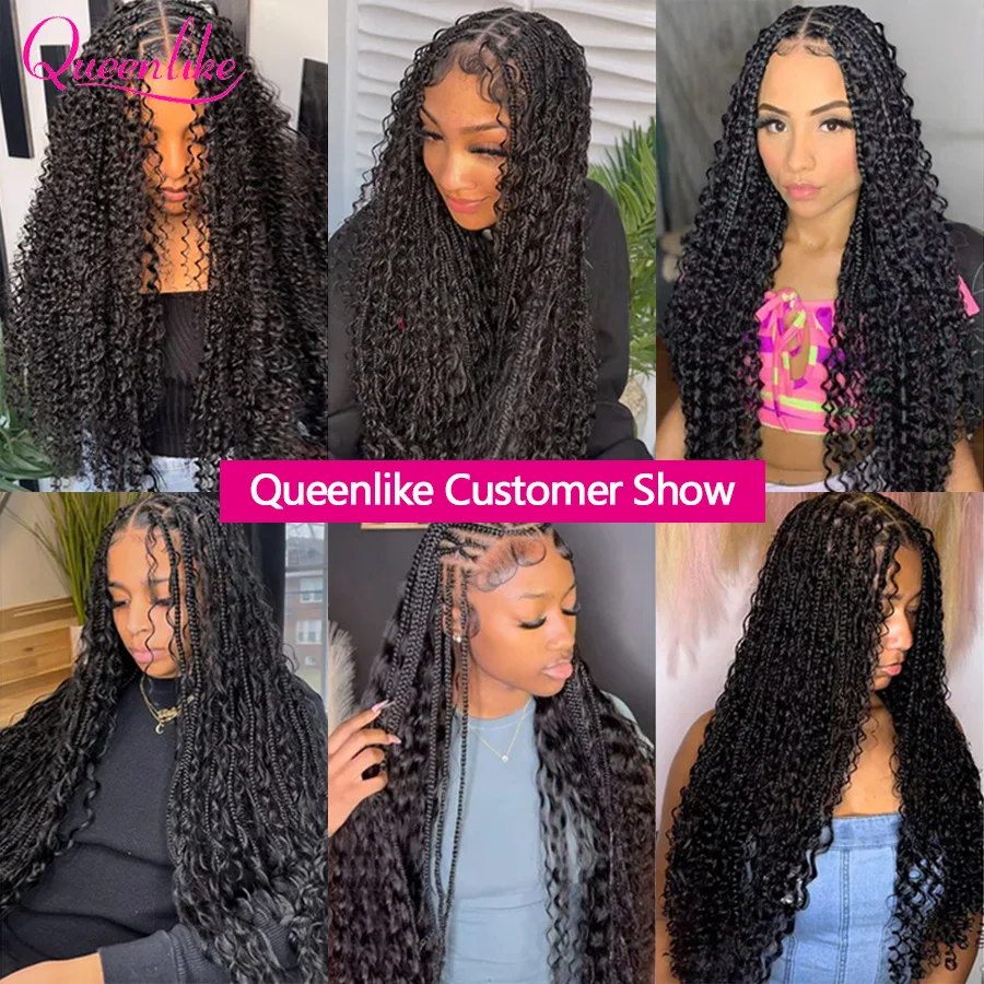 Queenlike Deep Wave Bulk intrecciare i capelli 100% capelli umani per le donne non trattati senza trama estensioni sfuse dei capelli grezzi 50/100 grammi