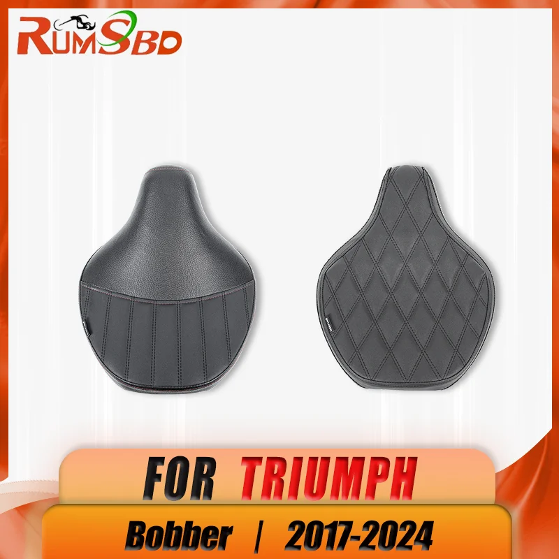 

Motorcycle Accessories Vintage Front Driver Solo Seat Cover Cowl Cushion PadsFor Triumph Bonnevill Bobber 2017-2022 2023 2024
